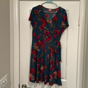 Floral wrap dress